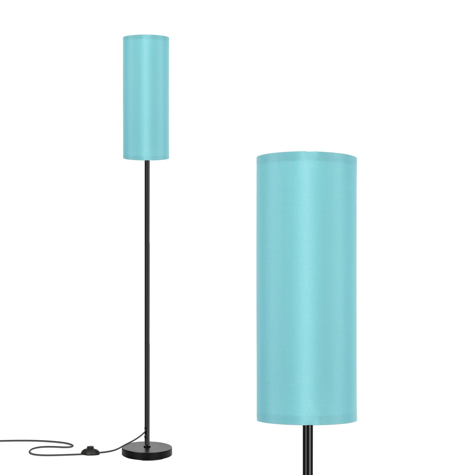FRIDEKO HOME 2 Pack Floor Lamps for Living Room, Dimmable Colors Temperature & Brightness, Modern Floor Lamp with Remote, Tall Standing Lamps for Living Room Bedroom Office, Beige Shade 9W Smart Bulb