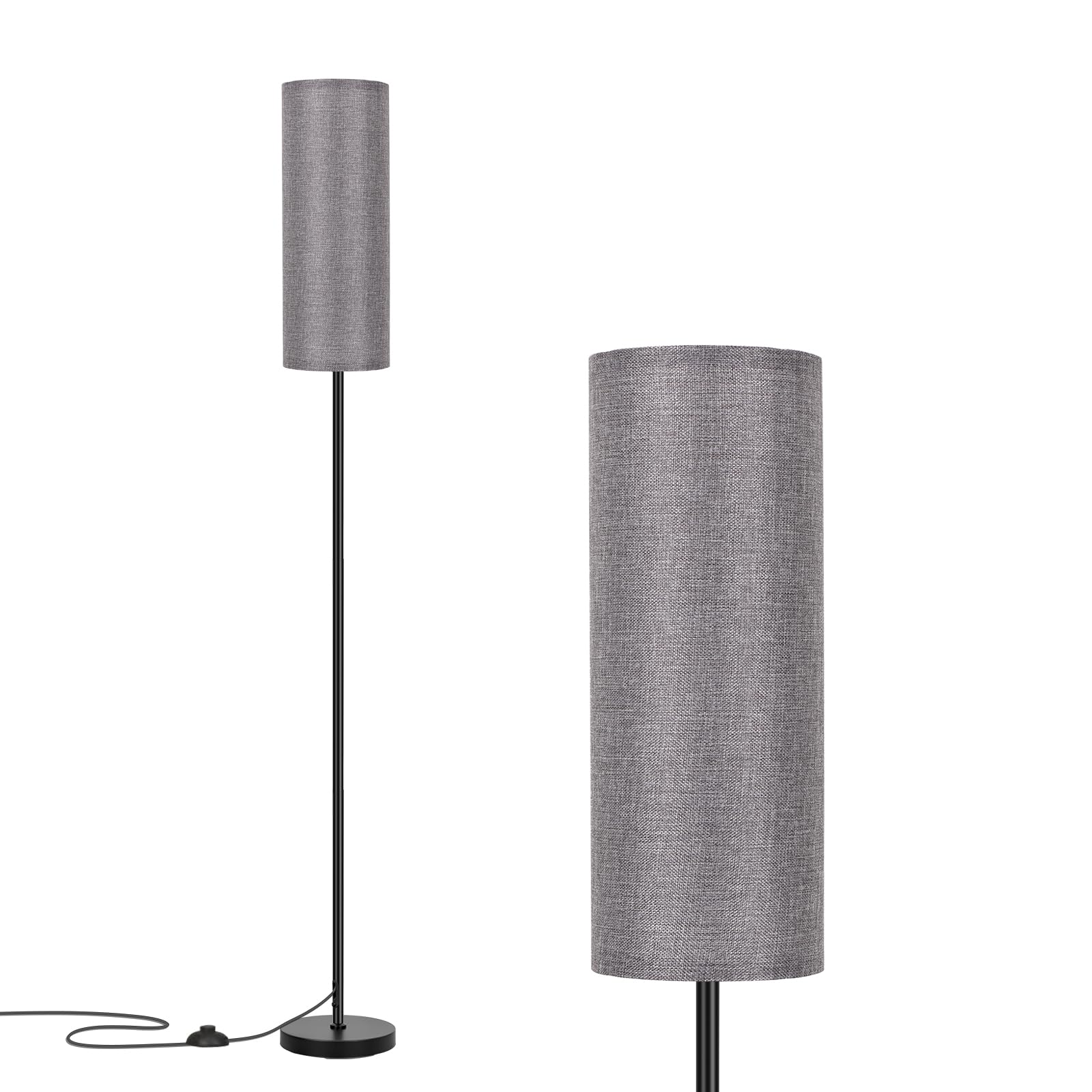 FRIDEKO HOME 2 Pack Floor Lamps for Living Room, Dimmable Colors Temperature & Brightness, Modern Floor Lamp with Remote, Tall Standing Lamps for Living Room Bedroom Office, Beige Shade 9W Smart Bulb